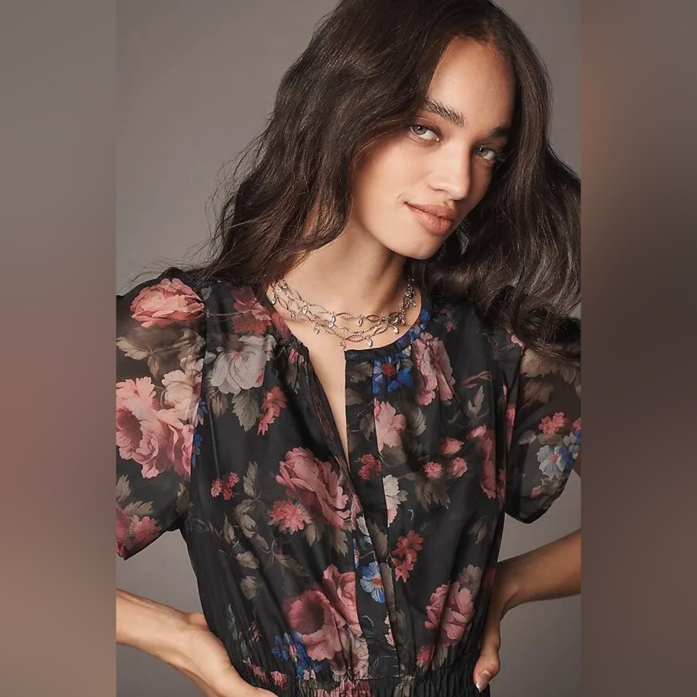 Anthropologie The Somerset Mini Dress: Organza Edition Size Small - Picture 3 of 10
